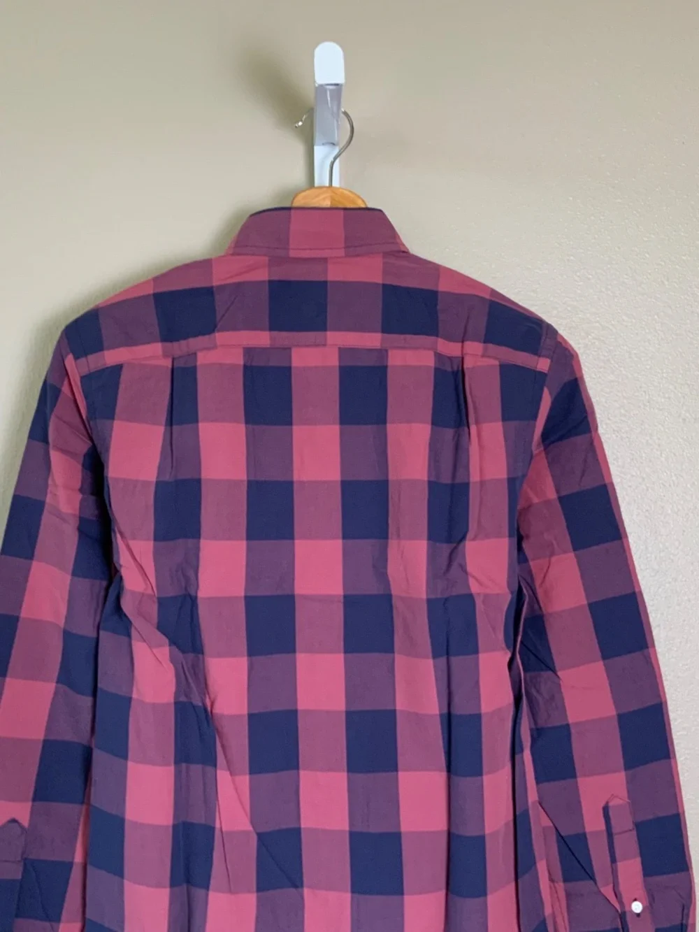 J. Crew Factory Gingham Buffalo Check Slim Washed Button Down Oxford Shirt